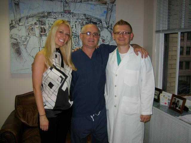 Nicole Smith, NYU dental school, with Dr. Jeff Dorfman, and Peter Brzoza, NYU dental school.