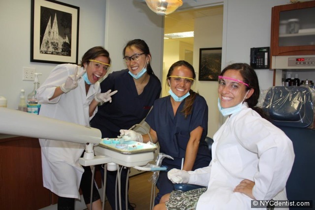 Pre dental interns practicing dentistry.