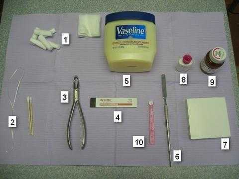 Crown Insertion tray Set-Up, dental floss, articulating paper, bite paper, Rely X cement